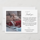 Fröhliche kleine Weihnachtsgeburtsankündigung Einladung (Rückseite)