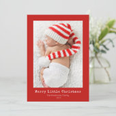 fröhliche kleine Weihnachtsgeburtserklärung Feiertagskarte (Stehend Vorderseite)