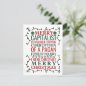 Fröhliche Korruption eines Heidentages, Weihnachts Einladung (Stehend Vorderseite)