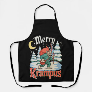 Fröhliche Krampus Folklore Weihnachten Horror Xmas Schürze