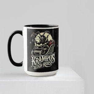 Fröhliche Krampus-Weihnachten Krampus-Schlittenfah Tasse