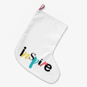 Fröhliche, kreative, moderne Typografie des Inspir Großer Weihnachtsstrumpf (Vorderansicht (hängend))