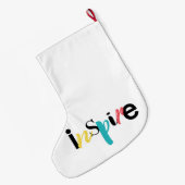 Fröhliche, kreative, moderne Typografie des Inspir Großer Weihnachtsstrumpf (Rückseite (Hängend))