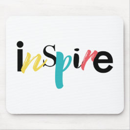 Fröhliche, kreative, moderne Typografie des Inspir Mousepad
