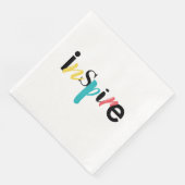 Fröhliche, kreative, moderne Typografie des Inspir Serviette (Ecke)