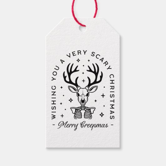 Fröhliche Kreepmas beängstigende Waldtierästhetik Geschenkanhänger (Vorderseite)