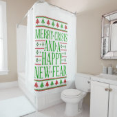 Fröhliche Krise glücklich neue Angst Duschvorhang (Beispiel)