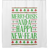 Fröhliche Krise glücklich neue Angst Duschvorhang (Vorderseite)