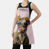 Fröhliche Kuh mit Sonnenbrille Schürze (InSitu)