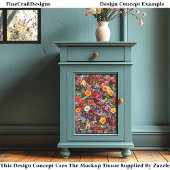 Fröhliche kühne Stiefmütterchen und Wildblumen CL6 Seidenpapier