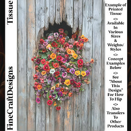 Fröhliche kühne Stiefmütterchen und Wildblumen CL6 Seidenpapier