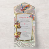 Fröhliche Künstlerische Party Doodle Creation All In One Einladung (Innen Boden)