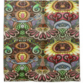 Fröhliche Künstlerische Party Doodle Creation Duschvorhang (Vorderseite)