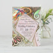 Fröhliche Künstlerische Party Doodle Creation Einladung (Stehend Vorderseite)