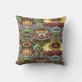 Fröhliche Künstlerische Party Doodle Creation Kissen