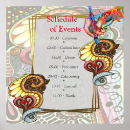 Fröhliche Künstlerische Party Doodle Creation Poster