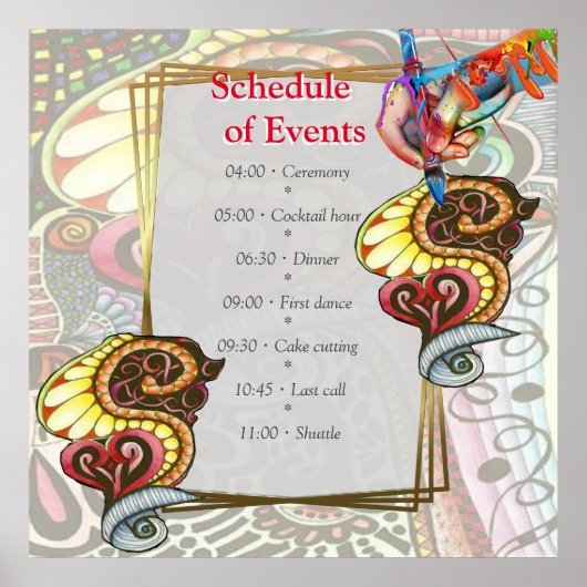 Fröhliche Künstlerische Party Doodle Creation Poster (Vorne)