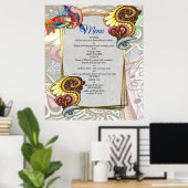 Fröhliche Künstlerische Party Doodle Creation Poster (Heimbüro)