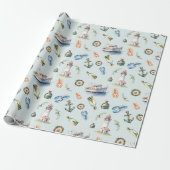 Fröhliche Küsten-Weihnachtspapier Geschenkpapier (Ungerollt)
