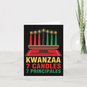 Fröhliche Kwanzaa Kinara Sieben Prinzipien Kerzen  Karte