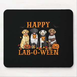 Fröhliche Lab-O-Ween Labrador Halloween-Saison Hun Mousepad
