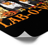 Fröhliche Lab-O-Ween Labrador Halloween-Saison Hun Poster (Ecke)