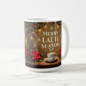 Fröhliche Latte-Saison Kaffeetasse (VorderseiteRechts)