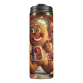 Fröhliche Lebkuchenszene Thermosbecher (Vorderseite)