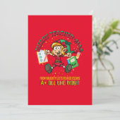 Fröhliche Lehrer-mas! Feiertagskarte (Stehend Vorderseite)