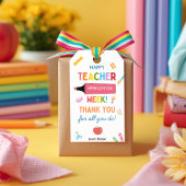 Fröhliche Lehrer-Woche-Geschenkanhänger Geschenkanhänger