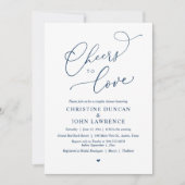 Fröhliche Liebe, Romantische Paare Dusche Party Einladung (Vorderseite)