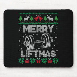 Fröhliche Liftmas Funny Christmas Gym Workout Fitn Mousepad