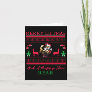 Fröhliche Liftmas und ein glückliches neues Hinter Karte