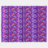 Fröhliche Lila Geometrien Fleecedecke (Vorderseite (Horizontal))