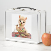 Fröhliche Llama-Lunchbox Metall Brotdose (Beispiel)