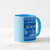 Fröhliche llamakkah tasse (VorderseiteRechts)