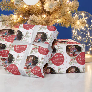 Fröhliche Lustige Benutzerdefinierte Foto-Feiertag Geschenkpapier