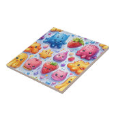 fröhliche, lustige niedliche Süßigkeiten Fliese (Seite)