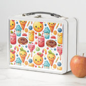 fröhliche, lustige niedliche Süßigkeiten Metall Brotdose (Beispiel)