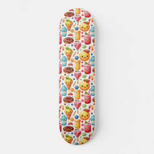fröhliche, lustige niedliche Süßigkeiten Skateboard