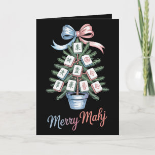Fröhliche Mahj Weihnachten Mahjong Kacheln Xmas Ba Karte