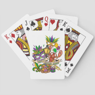 Fröhliche Mardi Gras Spielkarten