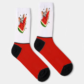 Fröhliche Maus isst Wassermelone Socken (Rechts)