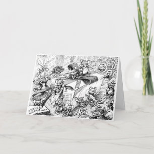 Fröhliche Mäuse tun die Verpackung Feiertagskarte