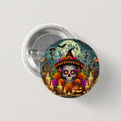 Fröhliche Mauspad Halloween Button (Vorne & Hinten)