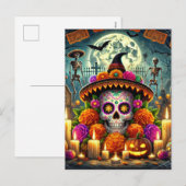 Fröhliche Mauspad Halloween Feiertagspostkarte (Vorne/Hinten)