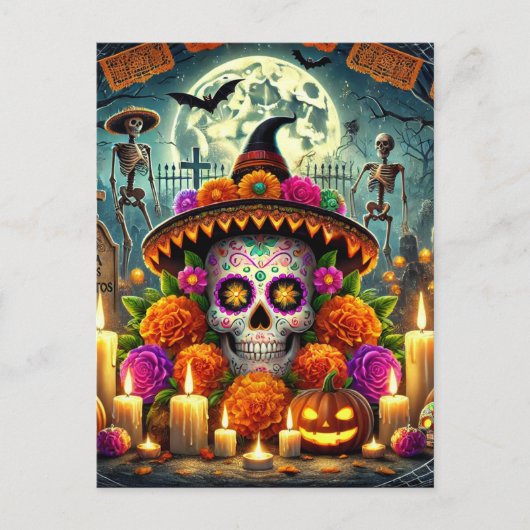 Fröhliche Mauspad Halloween Feiertagspostkarte (Vorderseite)