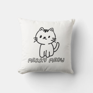 Fröhliche Meow-Katze Kissen