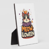 Fröhliche Meow-lloween Katze Fotoplatte (Seite)