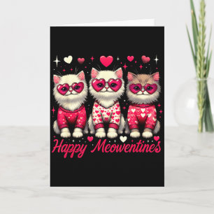 Fröhliche Meowentines Süße Valentinstag Katzen Lie Karte